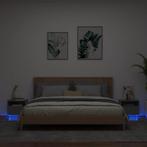 vidaXL Nachtkastjess met LED-verlichting 2 st 40x39x37 cm, Huis en Inrichting, Minder dan 45 cm, Verzenden, Nieuw, Minder dan 55 cm