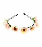 Haarband Diadeem Bloemen 3cm Licht Roze, Verzenden, Nieuw