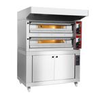 GGM Gastro | Elektrische pizzaoven - 6+6x 33cm - Handmatig -, Nieuw, 400 tot 600 m³ per uur, Motor, Inbouw