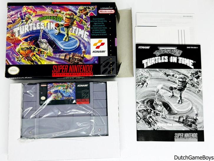 Super Nintendo / SNes - Turtles IV - Turtles In Time + Reg., Spelcomputers en Games, Games | Nintendo Super NES, Gebruikt, Verzenden