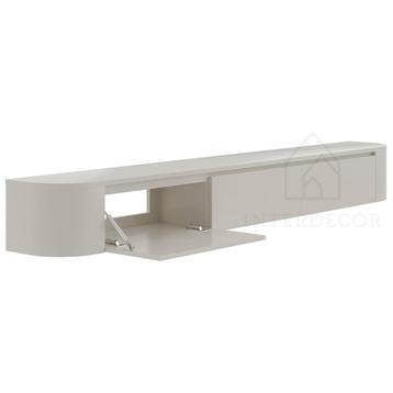 Dulce curved TV-Meubel zwevend beige 240 cm beschikbaar voor biedingen