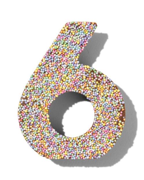HEMA Chocolade feestcijfer 6 met discodip, Diversen, Sinterklaas, Nieuw, Verzenden