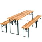 Biertafelset Rolf 3-delig, inklapbaar - bruin, Huis en Inrichting, Stoelen, Verzenden, Nieuw