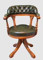 Bureaustoel - Hout, Leder - Engelse Captain’s Chair, Antiek en Kunst