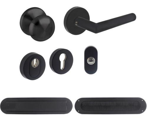 Intersteel voordeurset SKG3 ronde uitvoering zwart, Doe-het-zelf en Verbouw, Hang- en Sluitwerk, Verzenden
