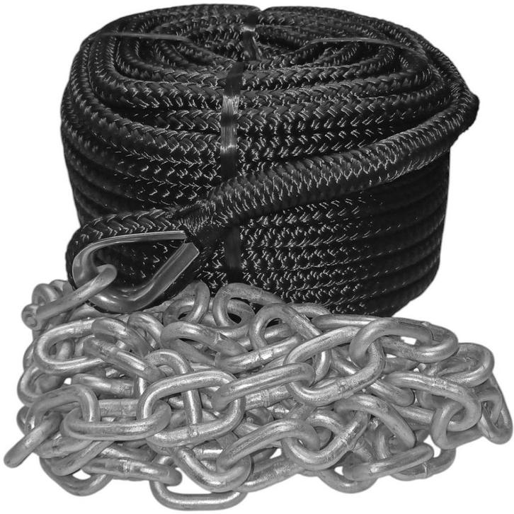 8mm Ankerlijn met Ketting 15m, Watersport en Boten, Accessoires en Onderhoud, Ophalen of Verzenden