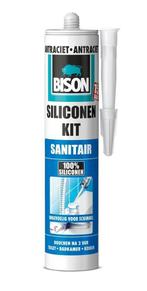 Bison siliconenkit - sanitair antraciet - 310ml, Nieuw, Verzenden