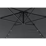 Parasol Brazil - 3,0 m - Incl. LED - donkergrijs, Verzenden, Nieuw