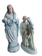 Twee religieuze beelden - Heilig hart Jezus - Heilige