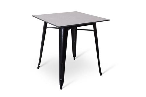 Metalen terrastafel - Zwart | 70x70cm | Hamburg, Tuin en Terras, Tuintafels, Nieuw, Kunststof, Vierkant, Ophalen of Verzenden