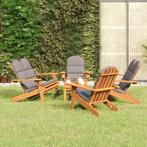 vidaXL 5-delige Loungeset Adirondack massief acaciahout, Tuin en Terras, Verzenden, Nieuw, Hardhout, Loungeset