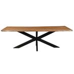 Acaciahouten Eettafel Rechthoek Edge 240x100 cm, Huis en Inrichting, Tafels | Eettafels, Verzenden, Nieuw, Industriële meubels