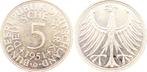 Duitsland Fehlpraegung 5 Dm 1951 G Doppelsenkung zilver, Verzenden