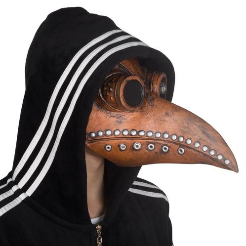 Snavel masker (Pestdokter) koperbruin-grijs, Hobby en Vrije tijd, Feestartikelen, Nieuw, Verzenden