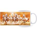 Beker - Groep Witte Paarden in Galop NIEUW, Ophalen of Verzenden, Nieuw