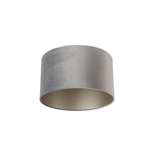 Velours lampenkap grijs 35/35/20, Huis en Inrichting, Lampen | Lampenkappen, Minder dan 25 cm, Overige vormen, Grijs, Nieuw