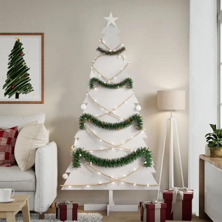 vidaXL Kerstdecoratie kerstboom 180 cm massief grenenhout, Diversen, Kerst, Nieuw, Verzenden