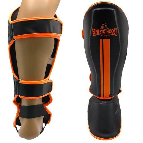 Ernesto Hoost Shin-Instep Flex PU - Zwart/Neon Oranje, Sport en Fitness, Vechtsporten en Zelfverdediging, Nieuw, Ophalen of Verzenden