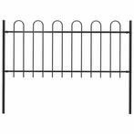 Stevig Tuinhek 1.8m Zwart Staal | Gebruikt | OP = OP, Tuin en Terras, Ophalen of Verzenden, Nieuw, IJzer, Tuinhek