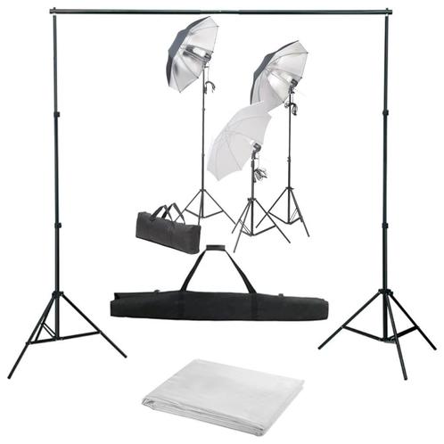 vidaXL Fotostudioset met verlichtingsset en achtergrond, Audio, Tv en Foto, Fotografie | Fotostudio en Toebehoren, Nieuw, Verzenden
