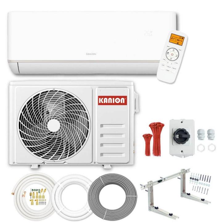 Compleet Single Split Airco pakket - 2.5 kW -  Koelen en, Witgoed en Apparatuur, Airco's, Ophalen of Verzenden