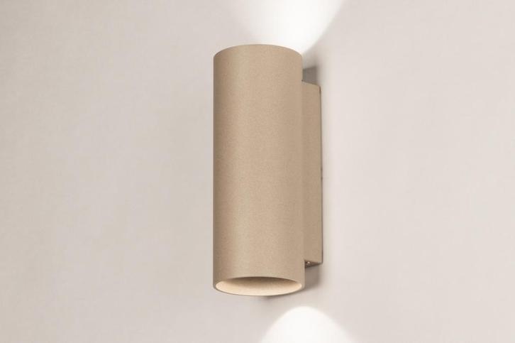 Rietveld Wandlampen - Taupe - Metaal, Aluminium, Huis en Inrichting, Lampen | Wandlampen, Verzenden