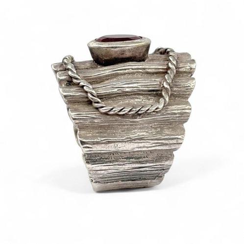 Zonder Minimumprijs - Ring Zilver Robijn - Boho Style, Sieraden, Tassen en Uiterlijk, Ringen