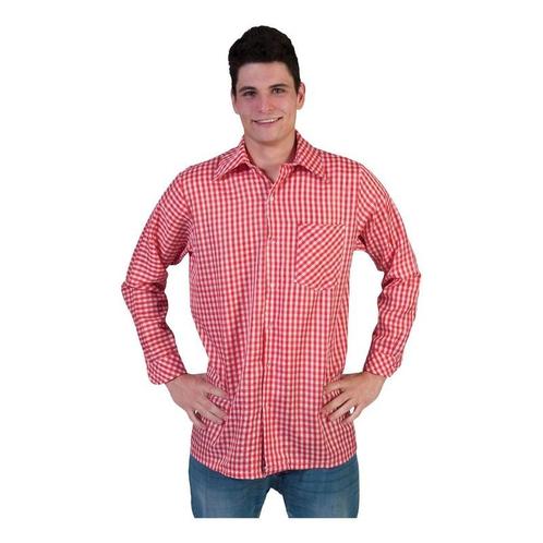 Rood met wit geruite blouse voor heren - Oktoberfest overh.., Kleding | Heren, Carnavalskleding en Feestkleding, Ophalen of Verzenden