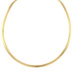 Gouden omega collier 45 cm 14 karaat, Sieraden, Tassen en Uiterlijk, Kettingen, Verzenden, Zo goed als nieuw, Goud, Goud
