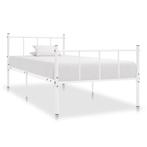 vidaXL Bedframe metaal wit 90x200 cm, Huis en Inrichting, 90 cm, Eenpersoons, Verzenden, Wit