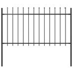 vidaXL Tuinhek met speerpunt staal 181x100 cm zwart, Verzenden, Nieuw, IJzer, Minder dan 1 meter