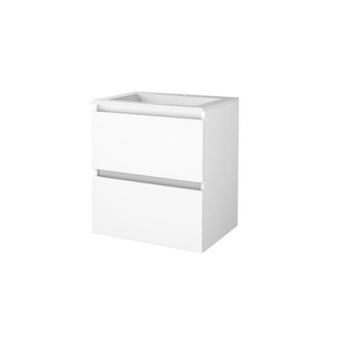 Badmeubelset BWS Salt 60x46cm Greeploos 2 Lades Met Wastafel, Doe-het-zelf en Verbouw, Sanitair, Bad, Nieuw, Chroom, Ophalen of Verzenden