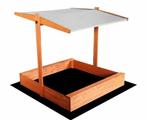 Duurzame houten zandbak met verstelbare luifel - 120x120..., Ophalen of Verzenden, Nieuw