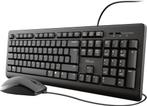 Trust Primo Toetsenbord & Muis set - QWERTY Zwart, Computers en Software, Toetsenborden, Verzenden, Nieuw