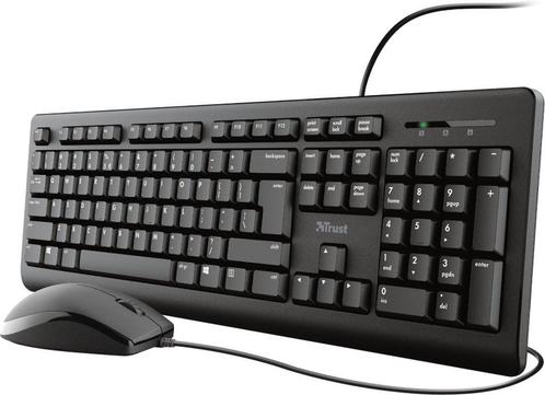 Trust Primo Toetsenbord & Muis set - QWERTY Zwart, Computers en Software, Toetsenborden, Verzenden