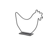 Metalen Frame Hen Kip op voet Zwart 29x25 cm, Ophalen of Verzenden, Nieuw