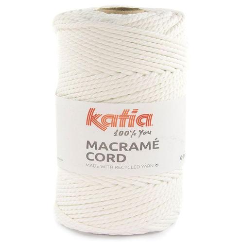 Katia Macramé Cord - 115 wit - Katoen Garen, Hobby en Vrije tijd, Breien en Haken, Ophalen of Verzenden