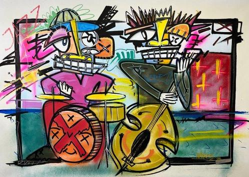Manitos Filip Makowiak - Jazzers, Antiek en Kunst, Kunst | Schilderijen | Modern