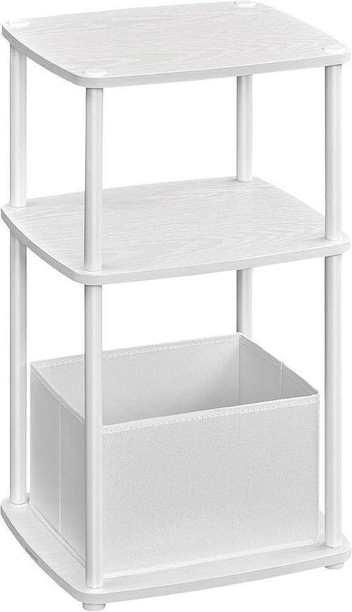 Bijzettafel - Stoffen mand - Modern - Sneeuwwit, Huis en Inrichting, Tafels | Bijzettafels, Nieuw, Ophalen of Verzenden