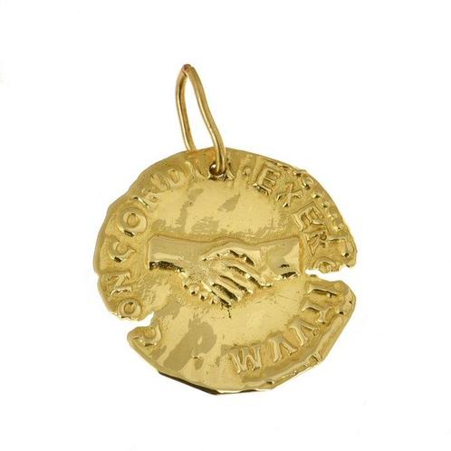 Hanger - 14 karaat Geel goud, Sieraden, Tassen en Uiterlijk, Antieke sieraden