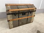 Kist - Hout, Metaal - Amerikaanse reiskoffer, Antiek en Kunst