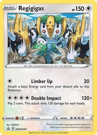 Regigigas swsh247 Sword&Shields Promo,s, Hobby en Vrije tijd, Verzamelkaartspellen | Pokémon, Losse kaart, Nieuw, Foil, Ophalen of Verzenden