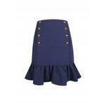 Pinko • donkerblauwe rok met gouden knopen • XS (IT40), Kleding | Dames, Rokken, Pinko, Nieuw, Maat 34 (XS) of kleiner, Verzenden