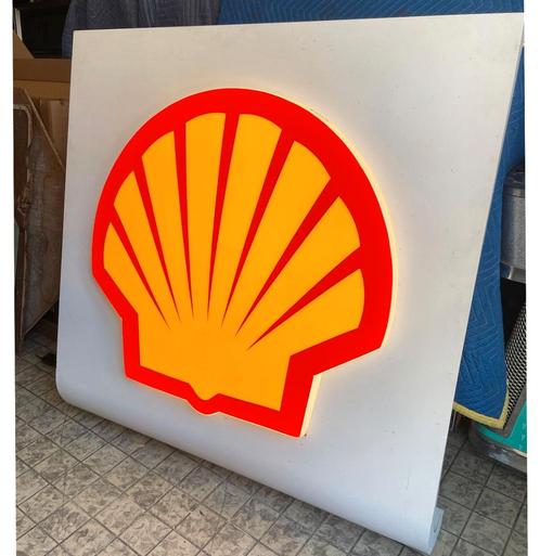 Shell Logo Lichtbak Groot 125 x 120 cm Vintage, Verzamelen, Merken en Reclamevoorwerpen, Ophalen