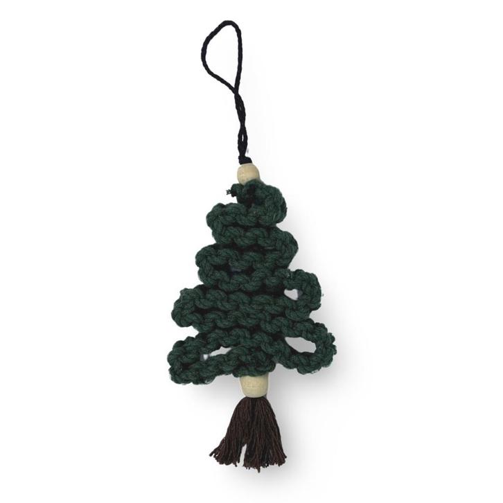 Kerstboom - Katoen - Macramé - Handgemaakt in Nederland, Diversen, Kerst, Nieuw, Ophalen of Verzenden