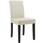 Eetkamerstoel set van 6 Hamburg kunstleer creme en zwart [en, Huis en Inrichting, Stoelen, Verzenden, Nieuw