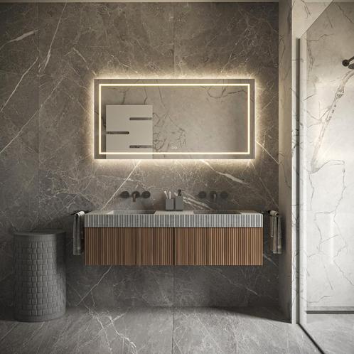 Spiegel Hipp Design Phantom 001 Met Verlichting Incl., Doe-het-zelf en Verbouw, Sanitair, Bad, Nieuw, Ophalen of Verzenden