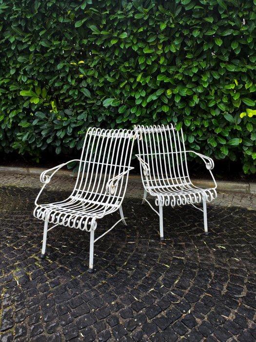 Fauteuil - IJzer - Een paar stoelen van smeedijzer, Antiek en Kunst, Curiosa en Brocante