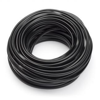 Huishoudsnoer | 2x 0.75 mm² | 20 meter (Plat, Zwart), Doe-het-zelf en Verbouw, Elektra en Kabels, Nieuw, Verzenden
