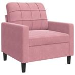 Roze Fluweel Fauteuil (60cm) | Tweedekansje | OP = OP, Huis en Inrichting, Fauteuils, Nieuw, 75 tot 100 cm, Ophalen of Verzenden